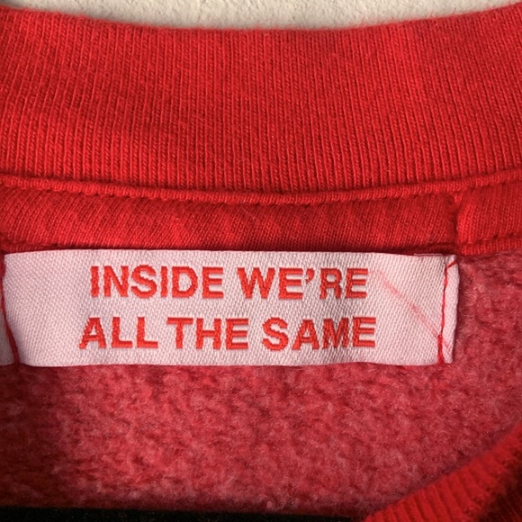 WNRS Red White Crew Neck Pullover Large Sweater - Picture 4 of 7